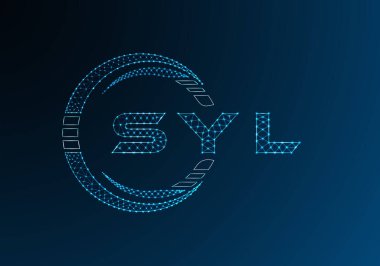 SyL düşük poli harfli logo vektör tasarımı. SYL düşük poli logo tasarımı. Düşük polyester logo.