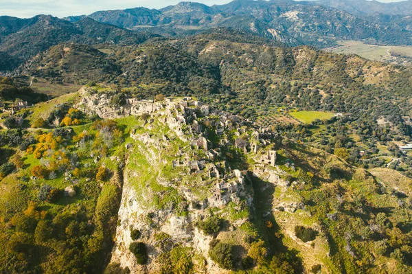 Calabria Landlige Omgivelser Med Skyting Fra Landsbygda Bakkene – stockfoto