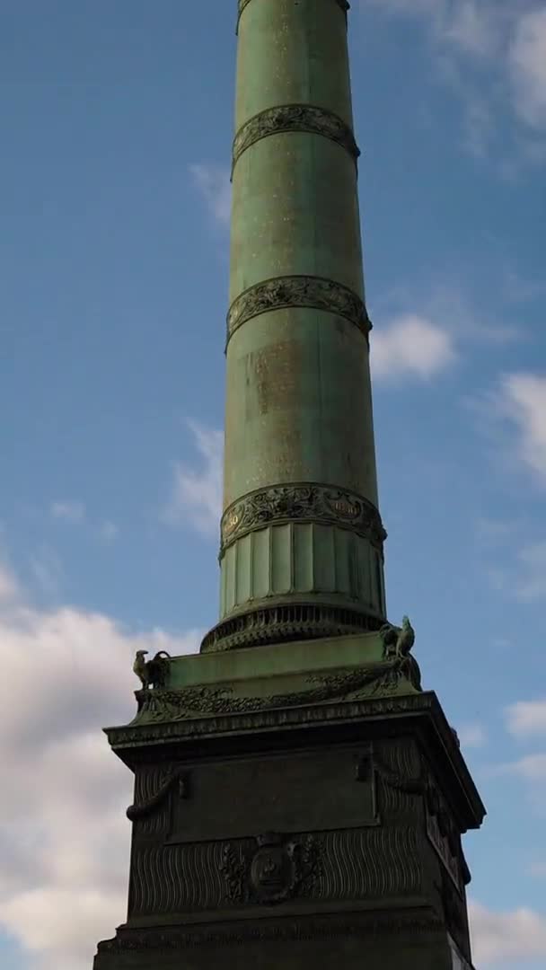 Paris France Circa November 2019 Hyper Lapse Place Bastille — стокове відео