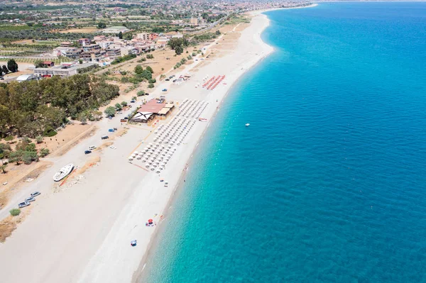 Yazın Locri Costline 'ın hava görüntüsü