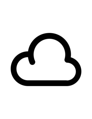 bulut simgesi, vektör illüstrasyonu