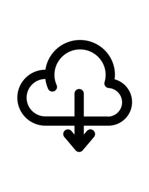 bulut hesaplama simgesi, vektör illüstrasyonu