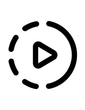 ortam oynatıcı simgesi, vektör illüstrasyonu