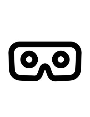 VR kulaklık simgesi vektör illüstrasyonu