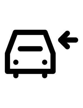 Otomobil Düz Vektör Simgesi