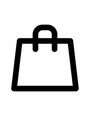 Alışveriş poşeti ikon vektör illüstrasyonu