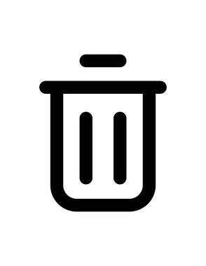 Çöp kutusu vektör illüstrasyonu