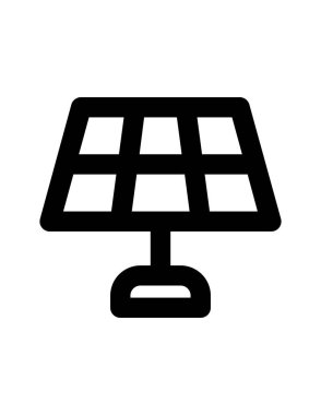 Güneş enerjisi ikonu. vektör illüstrasyonu