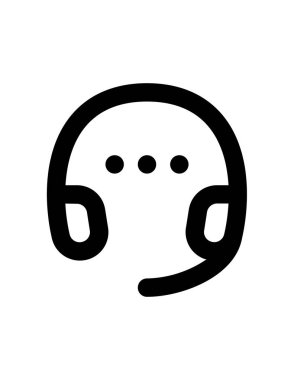 Kulaklık simgesinin vektör illüstrasyonu