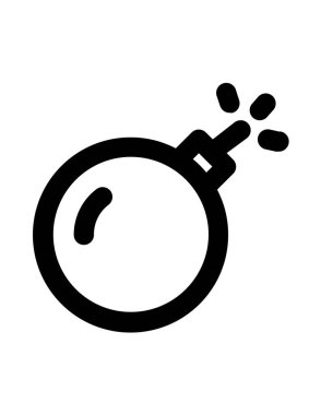 Bomba simgesinin vektör illüstrasyonu