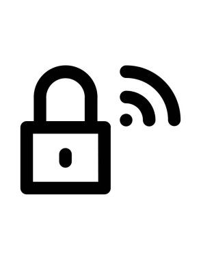 asma kilit ikon vektör çizimi