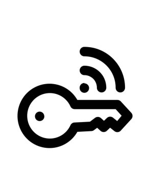 Anahtar ve wi fi simgesinin vektör çizimi