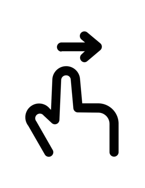 ok ve el çizgisi vektör simgesi.