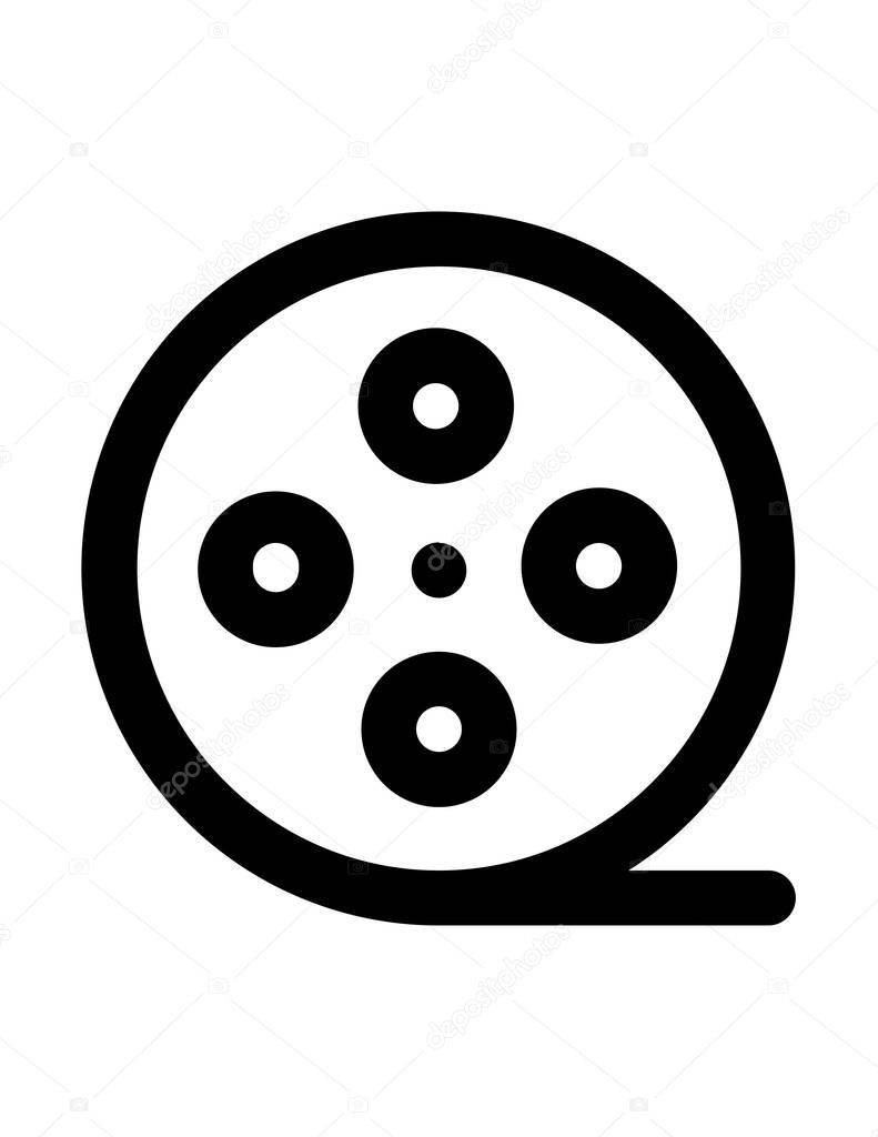 vector illustration of Film reel icon