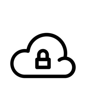 Bulut hesaplama simgesi vektör illüstrasyonu