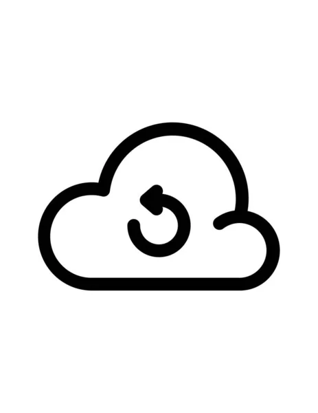 Icono Nube Ilustración Vectorial — Archivo Imágenes Vectoriales