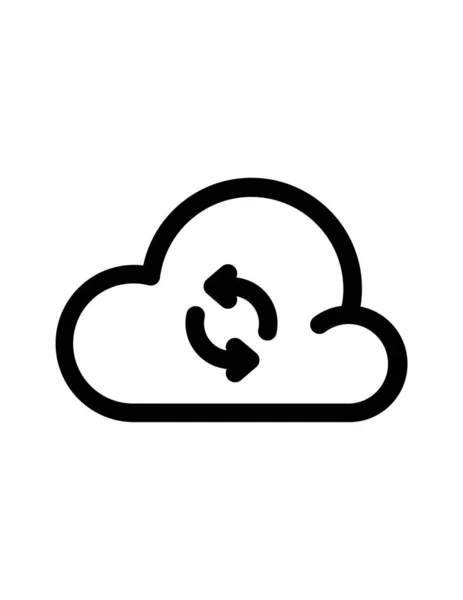 Icono Nube Ilustración Vectorial — Archivo Imágenes Vectoriales