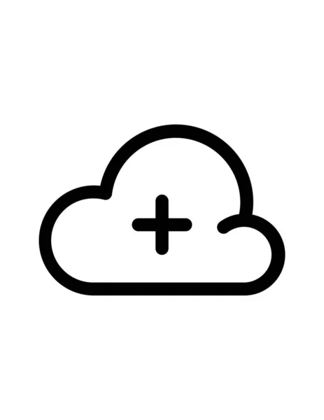 Icono Nube Vector Ilustración — Archivo Imágenes Vectoriales