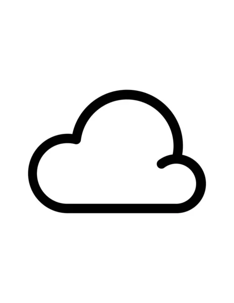 Icono Nube Ilustración Vectorial — Archivo Imágenes Vectoriales