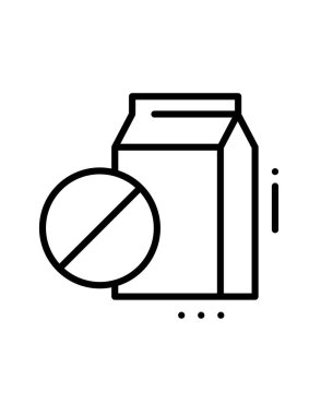 Hap ile Alerji ikonunun vektör illüstrasyonu