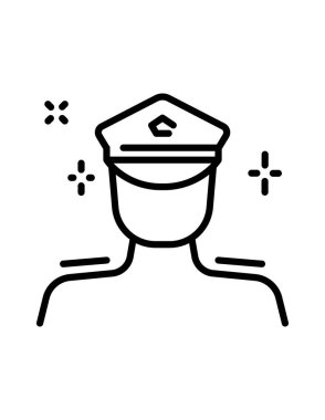 Polis simge vektör çizim