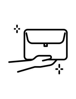 Evrak Çantası'nı simgesi tutan el