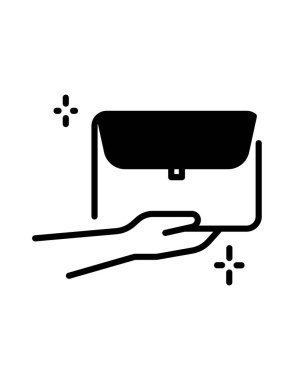 Evrak Çantası'nı simgesi tutan el