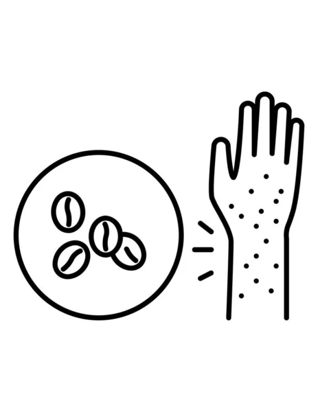 İnsan eli ile Alerji simgesinin vektör çizimi