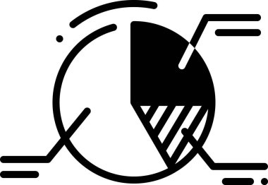 pasta çizelgesi çizelgesi vektör simgesi