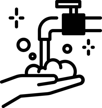 Hijyen çizgisi vektör simgesi