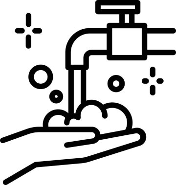 Hijyen çizgisi vektör simgesi