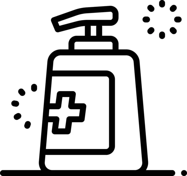 Sıvı Sabun Çizgisi Vektör Simgesi — Stok Vektör