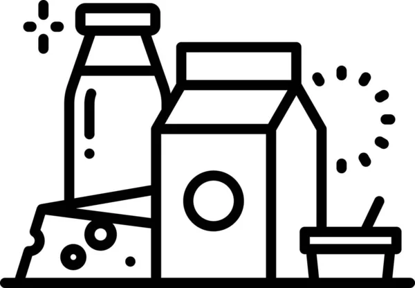 Ilustracja Wektorowa Ikony Żywności Napojów — Wektor stockowy