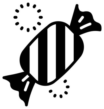 Şeker simgesinin vektör illüstrasyonu