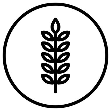 Buğday simgesi vektörü, düz tasarım