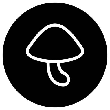 Mantar simgesinin vektör illüstrasyonu