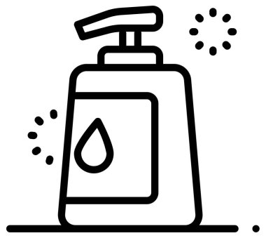 Sıvı sabun simgesinin vektör çizimi