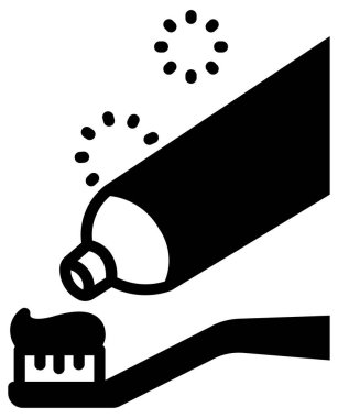 Diş macunu simgesinin vektör illüstrasyonu