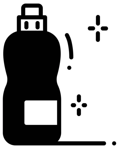 Icono Vector Botella Ilustración — Vector de stock