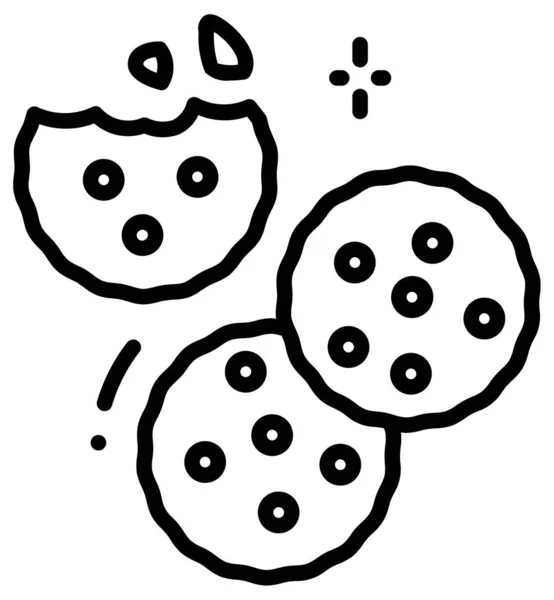 白色背景上的Cookie图标 — 图库矢量图片