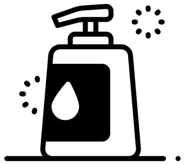 Sıvı sabun simgesinin vektör çizimi