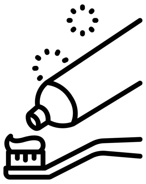 Diş macunu simgesinin vektör illüstrasyonu