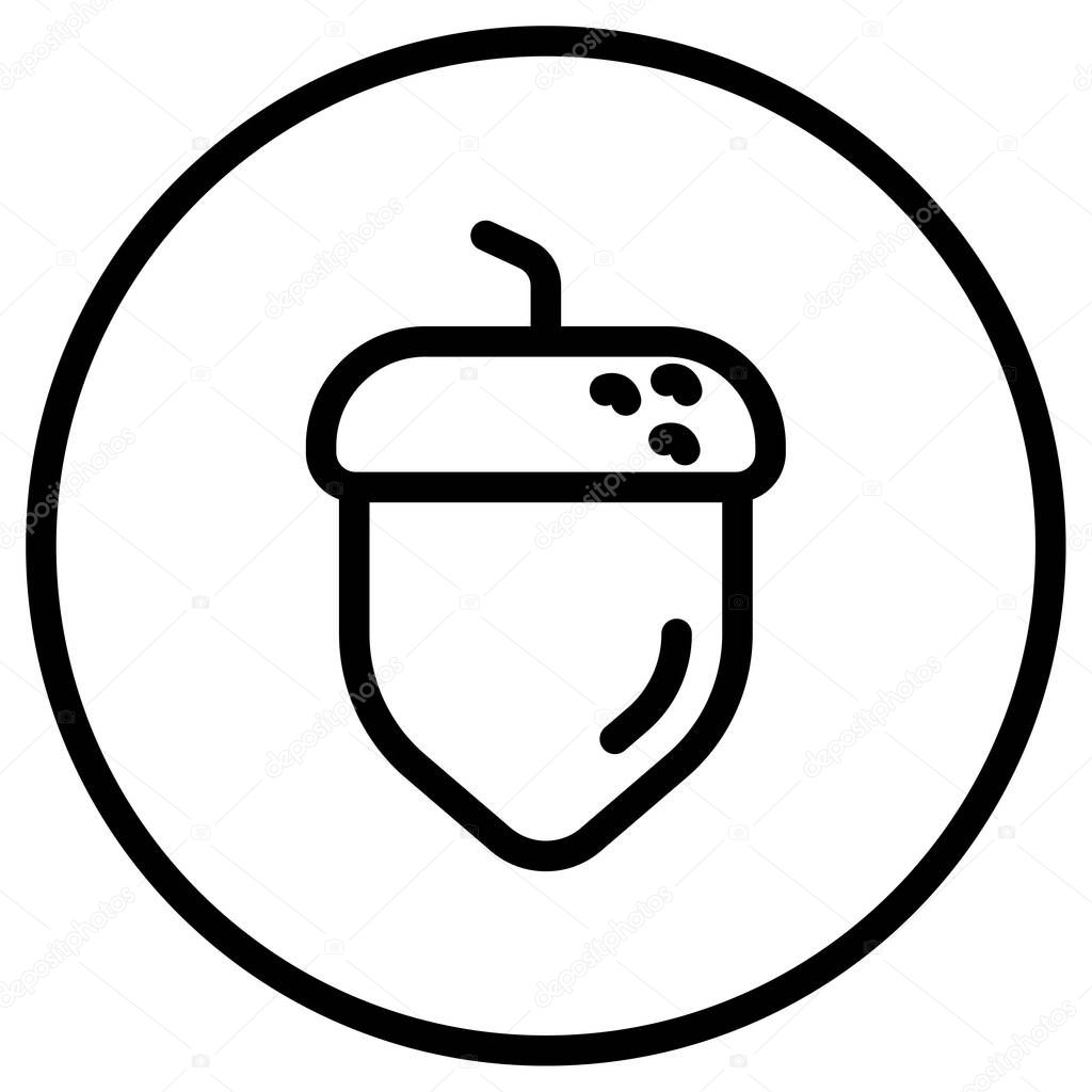 vector illustration of nut icon