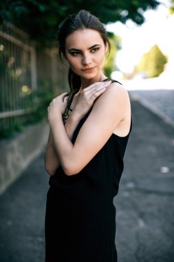 seksi genç şık kadın portresi