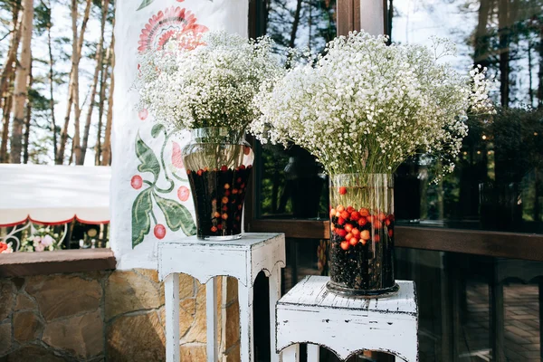 Décor de fleur de mariage — Photo