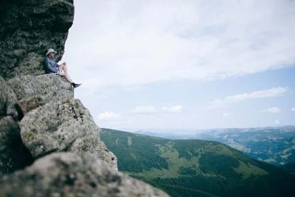 Wisatawan gunung — Stok Foto