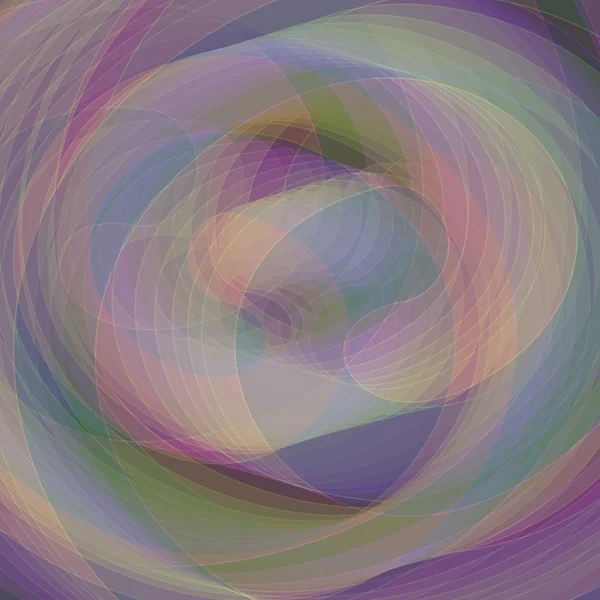 Soft pastel rainbow smoke spiral, abstract background composed of semitransparent overlapping elements — 图库照片