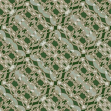 Yeşil soyut vektör arka plan ile çapraz şerit, tekstil tasarımı, perdelik için uygun odaklı süsleme