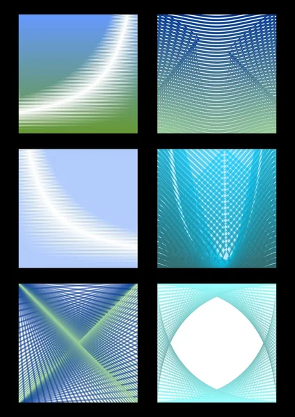 Abstract vector background set in blue and green — Stock Vector