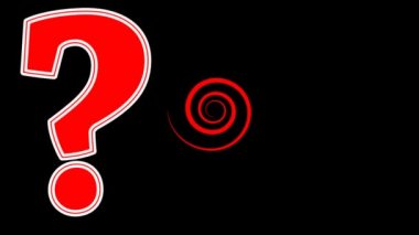 Intro animasyon animasyon soru işareti, Evet düğmesini, belirtme çizgileri, okları yok düğmesini quiz. Eğitim, atölye, eğitim, yumuşak becerileri ders video intro. Alfa mat dahil